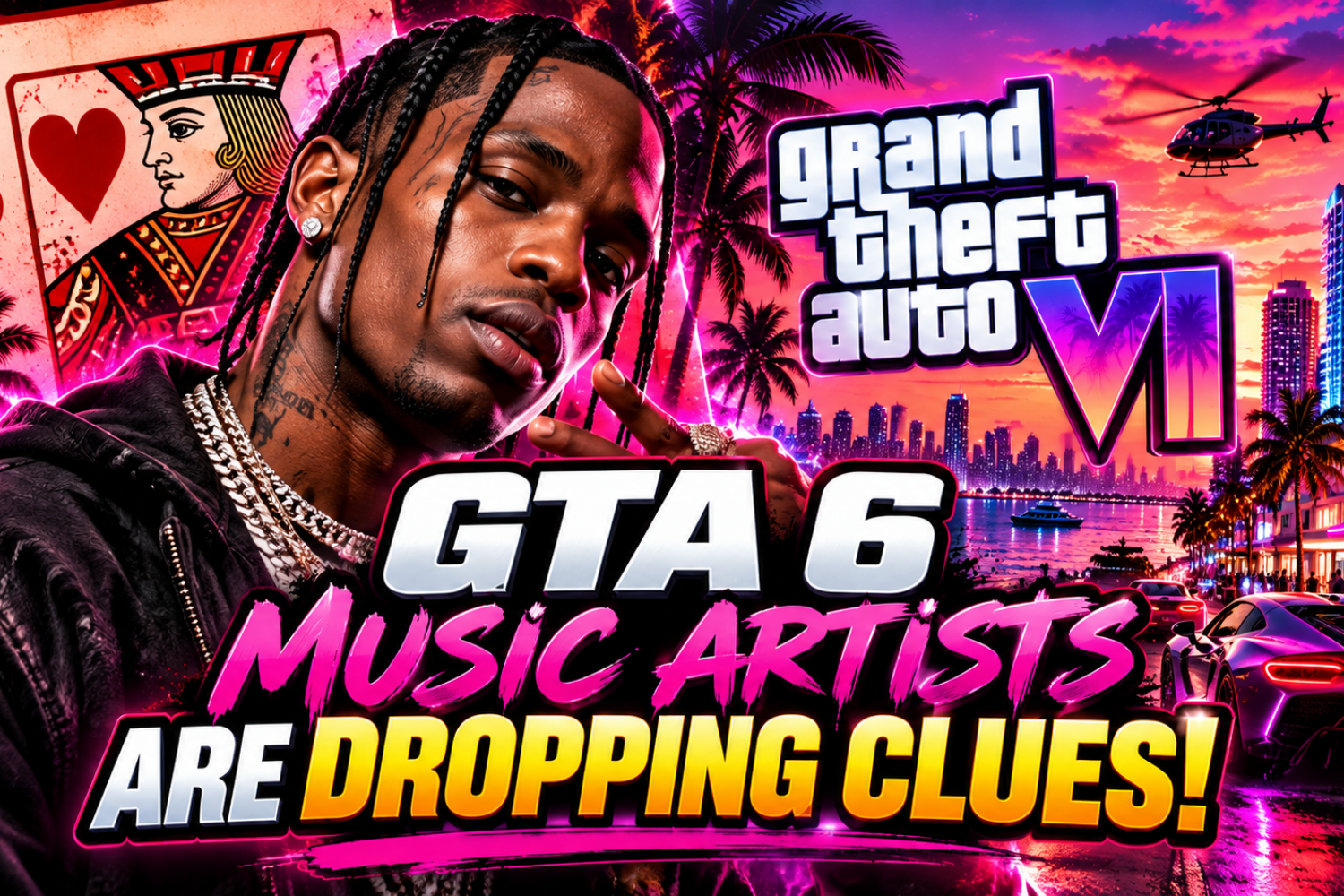 Travis Scott featured in connection with the GTA VI music campaign